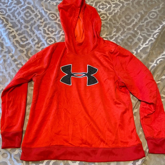 Neon orange Under Armor sweatshirt - Picture 1 of 4